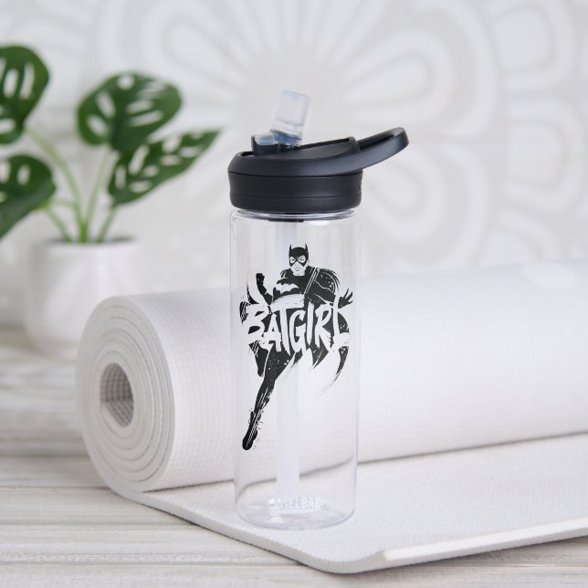 Bouteille D'eau Nom de la brosse d'encre Batgirl (Yoga)