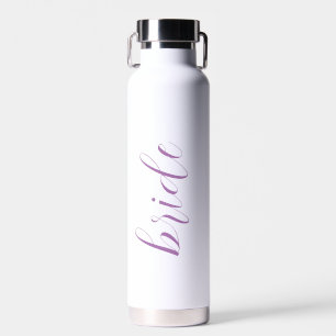 Bouteille D'eau Nom de la mariée de script personnalisé Élégant Ma