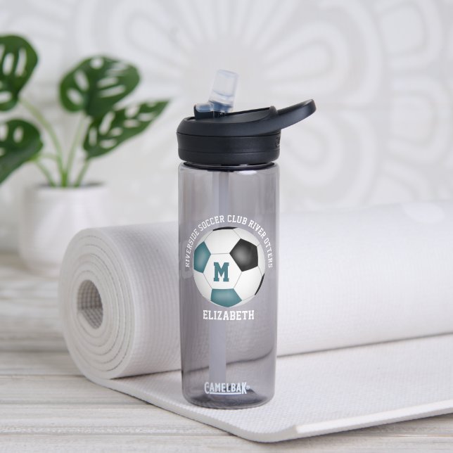Bouteille D'eau nom de l'équipe de football avec balle noire turqu (Yoga)