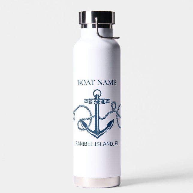 Bouteille D'eau Nom du bateau d'Ancres nautiques (Gauche)
