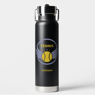 Bouteille D'eau Nom personnalisé Boule de tennis avec ailes