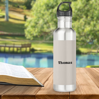 Bouteille D'eau Nom personnalisé élégant minimaliste simple stylé