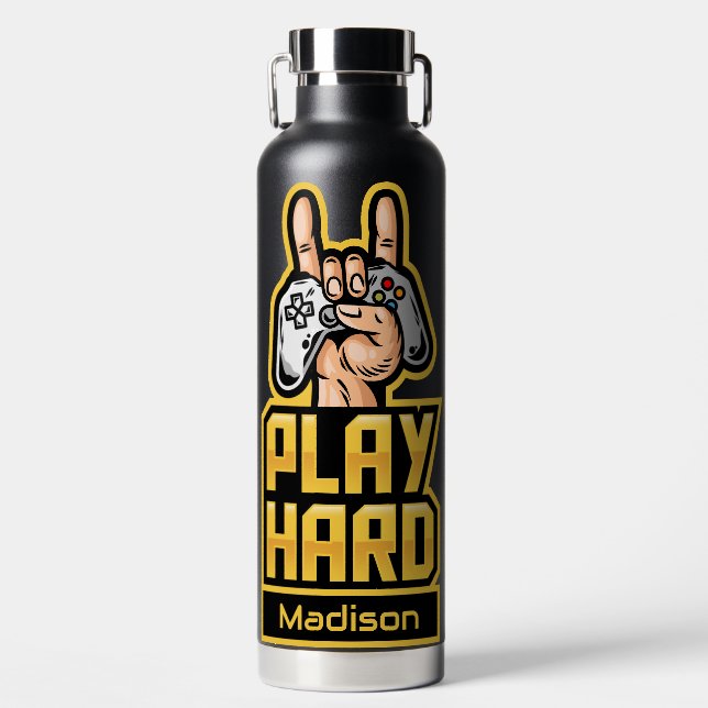 Bouteille D'eau Nom personnalisé Gamer (Avant)