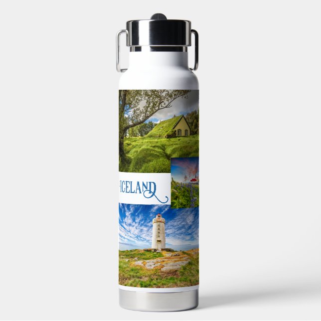 Bouteille D'eau Nom personnalisé Islande (Salle de sport)