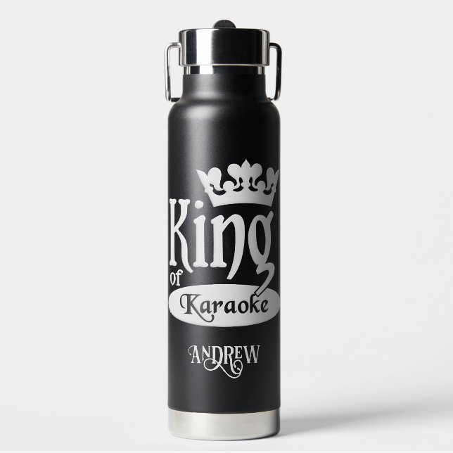 Bouteille D'eau Nom personnalisé King of Karaoke (Salle de sport)