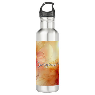 Bouteille D'eau Nom personnalisé Pêcher framboise Floral Alcool En