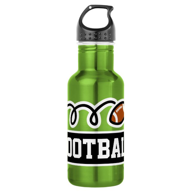 Bouteille D'eau Nom personnalisé personnalisé sport de football (Devant)