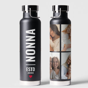Bouteille D'eau Nonna   Italien Grand-mère Personnalisé Date 4 Pho