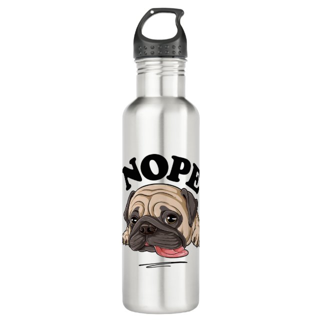 Bouteille D'eau Nope Carlin Chemise Lazy Funny Enfants Femmes Chie (Devant)