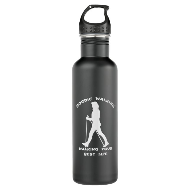 Bouteille D'eau Nordic Walking - Marcher votre meilleure vie (Devant)
