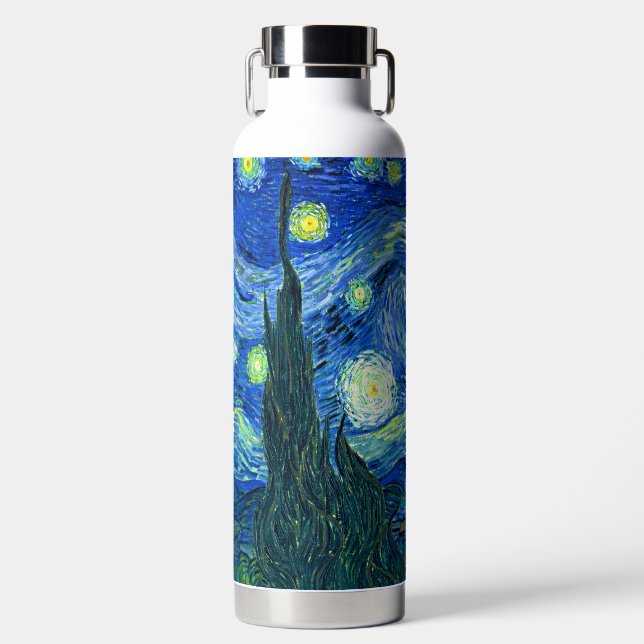 Bouteille D'eau Nuit Van Gogh Starry (Avant)