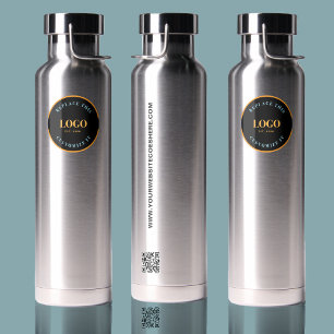 Bouteille D'eau Offre de salons Simple Business Logo Code QR