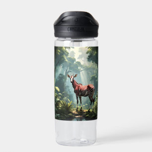 Bouteille D'eau Okapi Dans La Forêt Pluviale, (Zebra Giraffe)