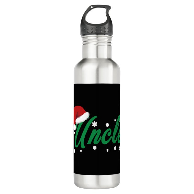 Bouteille D'eau Oncle de Noël (Devant)
