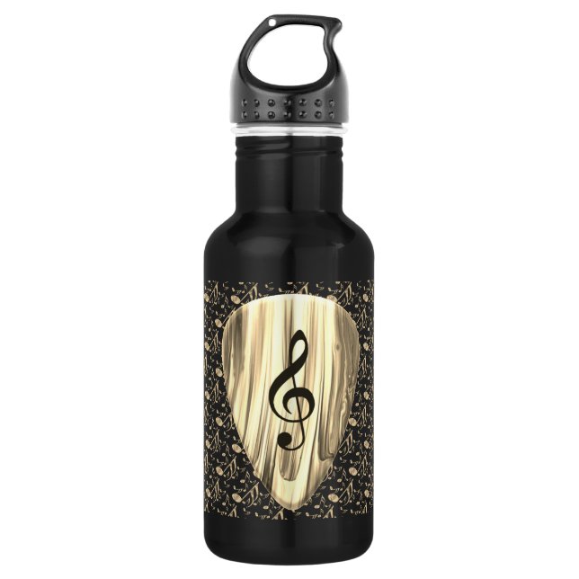 Bouteille D'eau Onglet de guitare de notes musicales personnalisée (Devant)