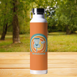 Bouteille D'eau Orange coloré Retro Disc Golf