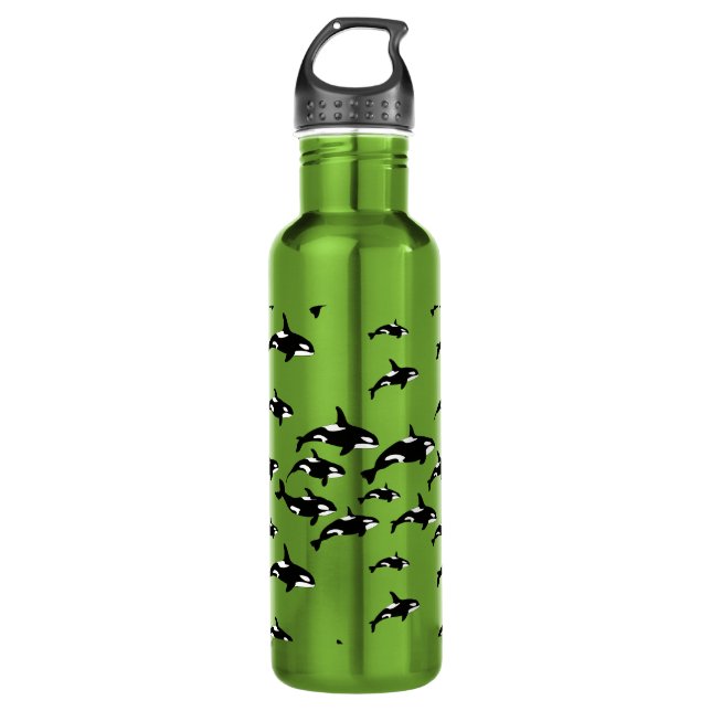 Bouteille D'eau Orca Killer Whales Marine Wildlife Graphic Imprime (Devant)