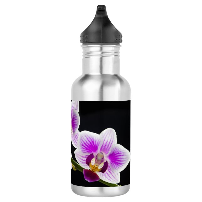 Bouteille D'eau Orchidée blanche et violette (Droite)