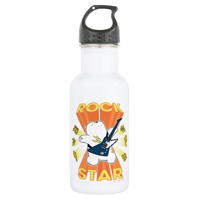 Bouteille D'eau Ours de glace - Rock Star (Devant)