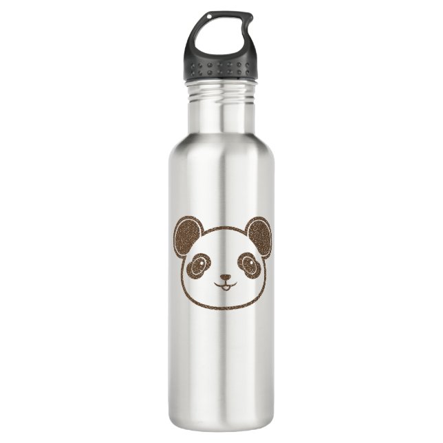 Bouteille D'eau Ours de panda en détresse (Devant)