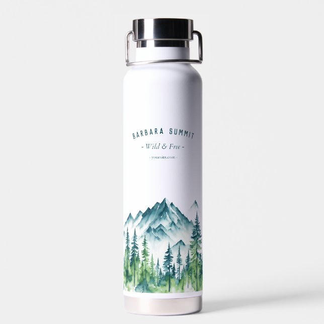 Bouteille D'eau Outdoor Adventure Travel Mountain Pine Forest (Arrière)