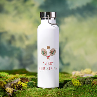 Bouteille D'eau Padel Christmas Water Bottle - Festive Padel Motif