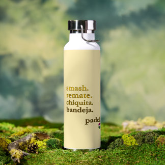 Bouteille D'eau Padel Water Bottle-Personalize Word Vibe Yellow