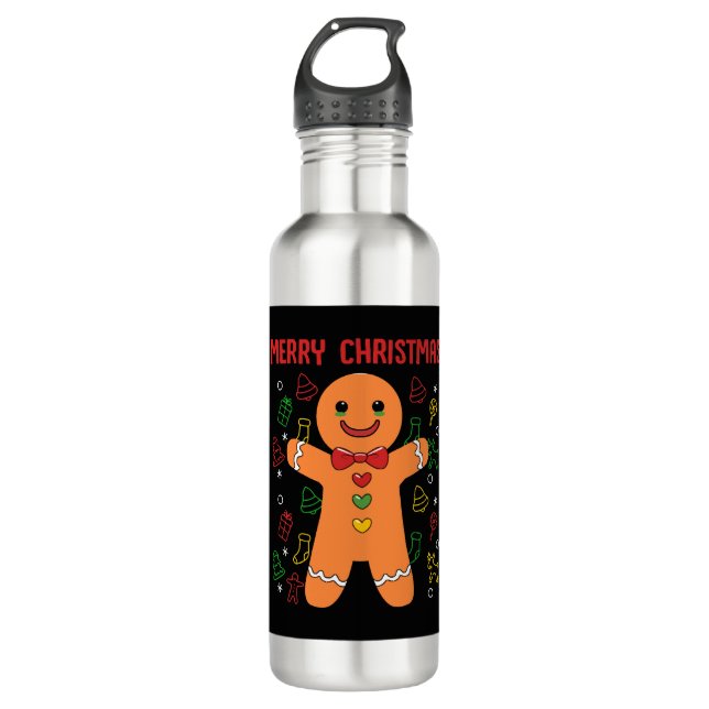 Bouteille D'eau Pain D'Engrenage Joyeux Noël Pour Les Femmes (Devant)
