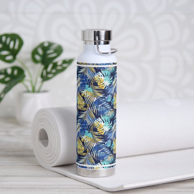 Bouteille d'eau Palmes tropicales (Yoga)