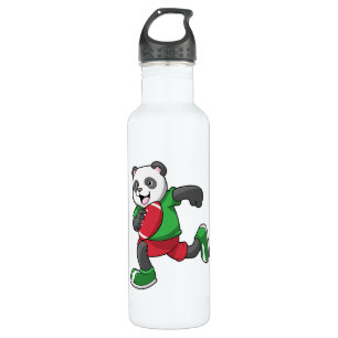 Bouteille D'eau Panda au football avec équipement