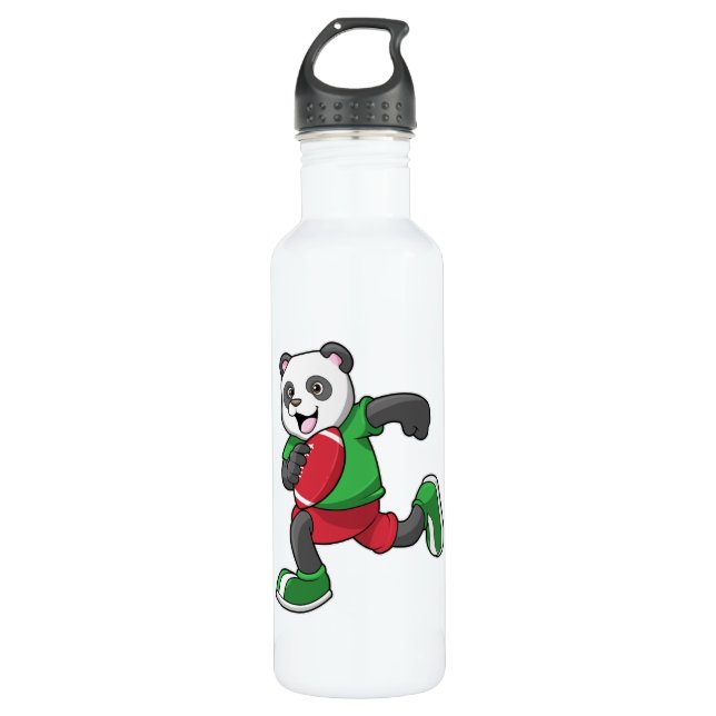 Bouteille D'eau Panda au football avec équipement (Devant)