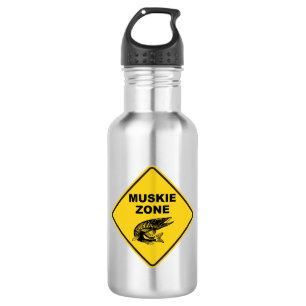 Bouteille D'eau Panneau de la zone de pêche Muskie