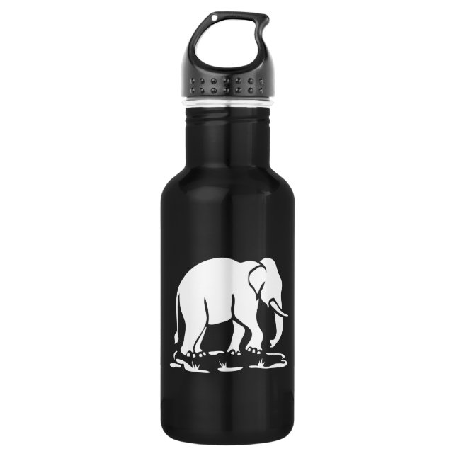 Bouteille D'eau Panneau de trekking des éléphants asiatiques devan (Devant)