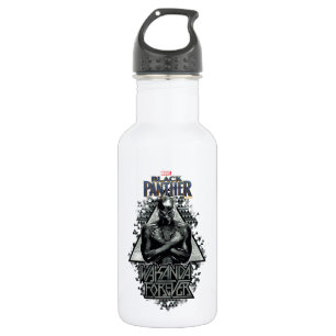 Bouteille D'eau Panthère noire Graphique "Wakanda Forever"