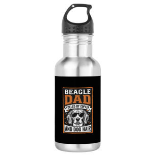Bouteille D'eau Papa Beagle alimenté par le café et les poils de c