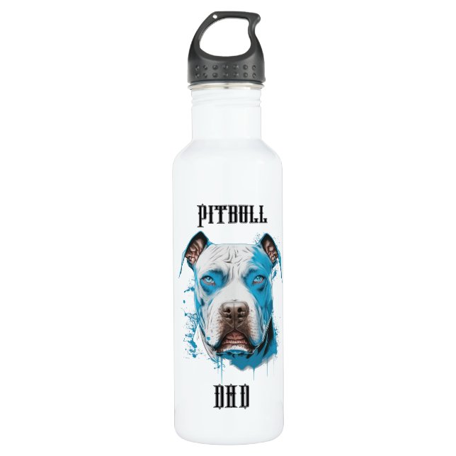 Bouteille D'eau Papa Pitbull personnalisé (Devant)
