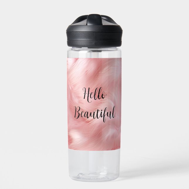 Bouteille D'eau Papier à enveloppement de fourrure rose vif (Extérieur)