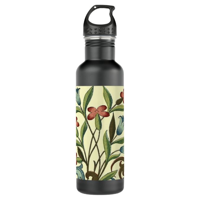 Bouteille D'eau Papier peint floral Art Nouveau Joli (Devant)