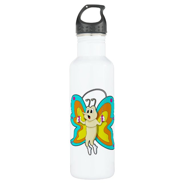 Bouteille D'eau Papillon à la corde de saut Fitness (Devant)