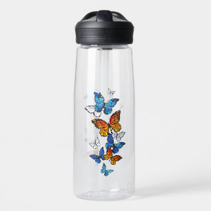 Bouteille D'eau Papillons volants Morpho et Monarch