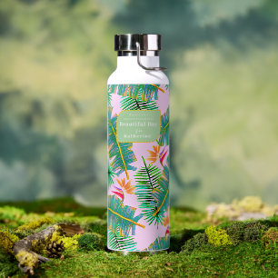Bouteille D'eau Paradis de palmier rose