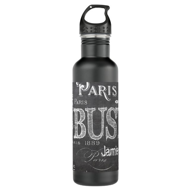 Bouteille D'eau Paris France et Souvenirs (Devant)