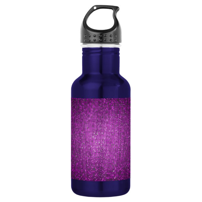 Bouteille D'eau Parties scintillant violet Sequin Disco 32. oz. (Devant)