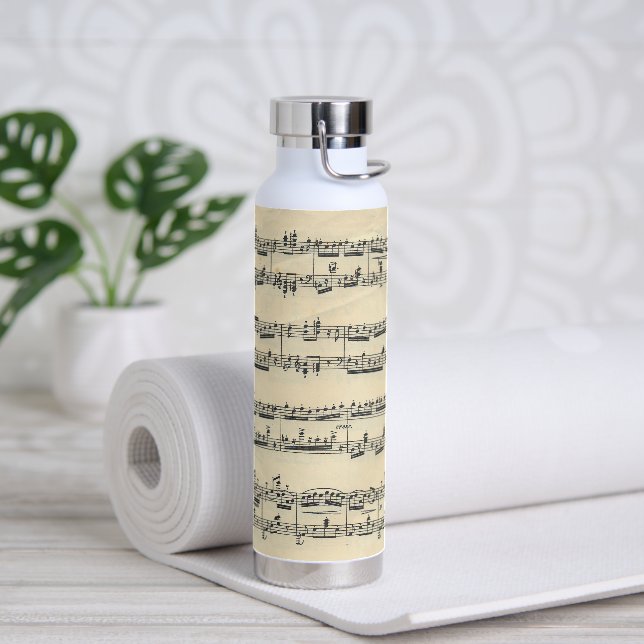 Bouteille D'eau Partition vintage (Yoga)