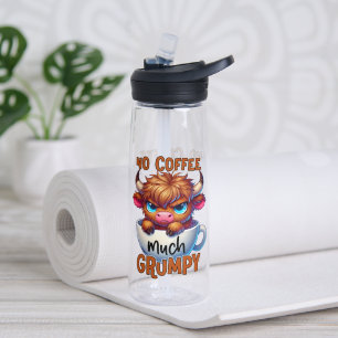 Bouteille D'eau Pas de café beaucoup grincheux 