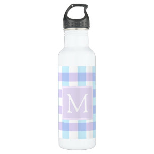 Bouteille D'eau Pastel Purple En vichy Monogramme