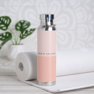 Bouteille D'eau Pastel Rose Nom personnalisé Feminine