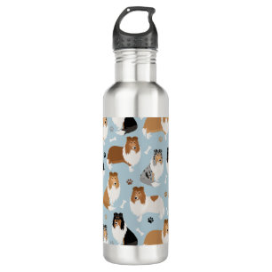 Bouteille D'eau Pâtes et os de collie rugueux