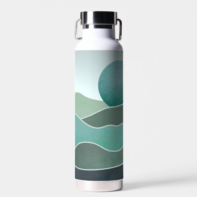 Bouteille D'eau Paysage du monde Turquoise (Avant)