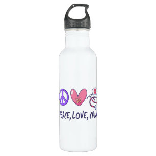 Bouteille D'eau Peace Love CRNA Nurse